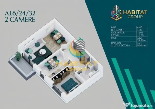 Pallady 2 camere decomandat 60 mp ideal investitie - Bucuresti (Bucuresti-Ilfov)
