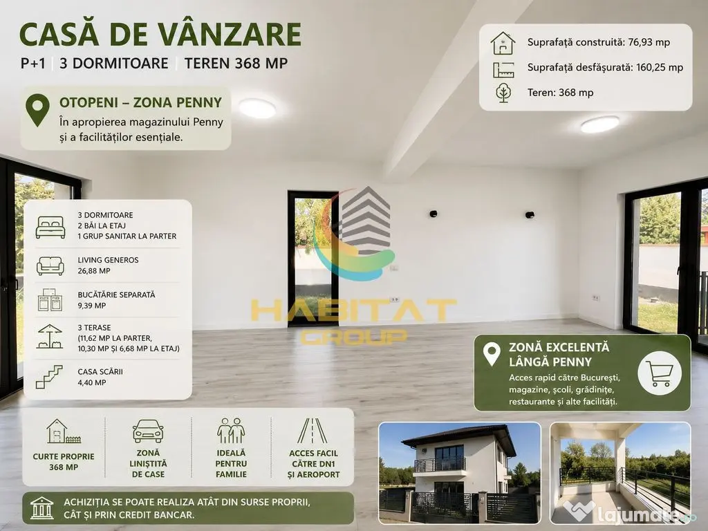 Vânzare Casa | Vila Individuală ST 160 MP | Otopeni | Penny - Otopeni (Bucuresti-Ilfov)