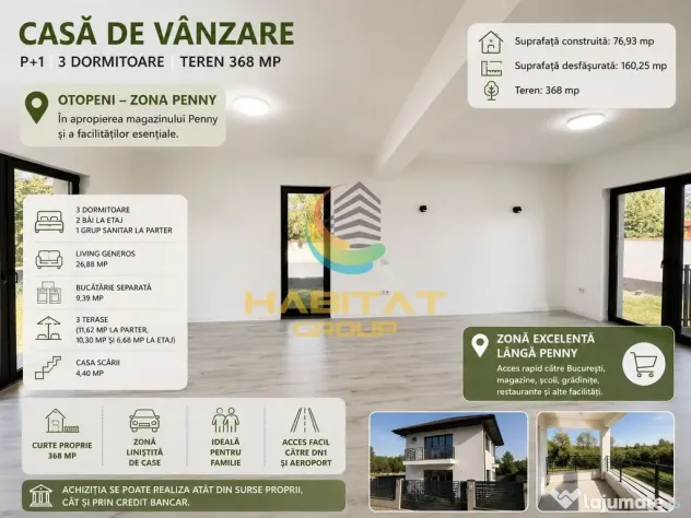 Vânzare Casa | Vila Individuală ST 160 MP | Otopeni | Penny - Otopeni (Bucuresti-Ilfov)