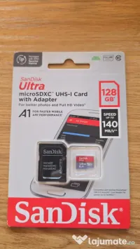 Card de memorie SanDisk Ultra microSDXC 128GB Nou, Sigilat 