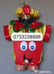 Costum Ardei gras rosu pentru copii 3-4-5-6-7 ani ,195 lei 