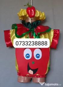Costum Ardei gras rosu pentru copii 3-4-5-6-7 ani ,195 lei