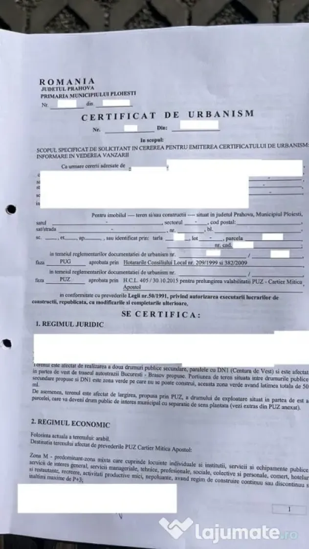PARC VEST - Centura -ter. intravilan , 4949mp - 150000 euro