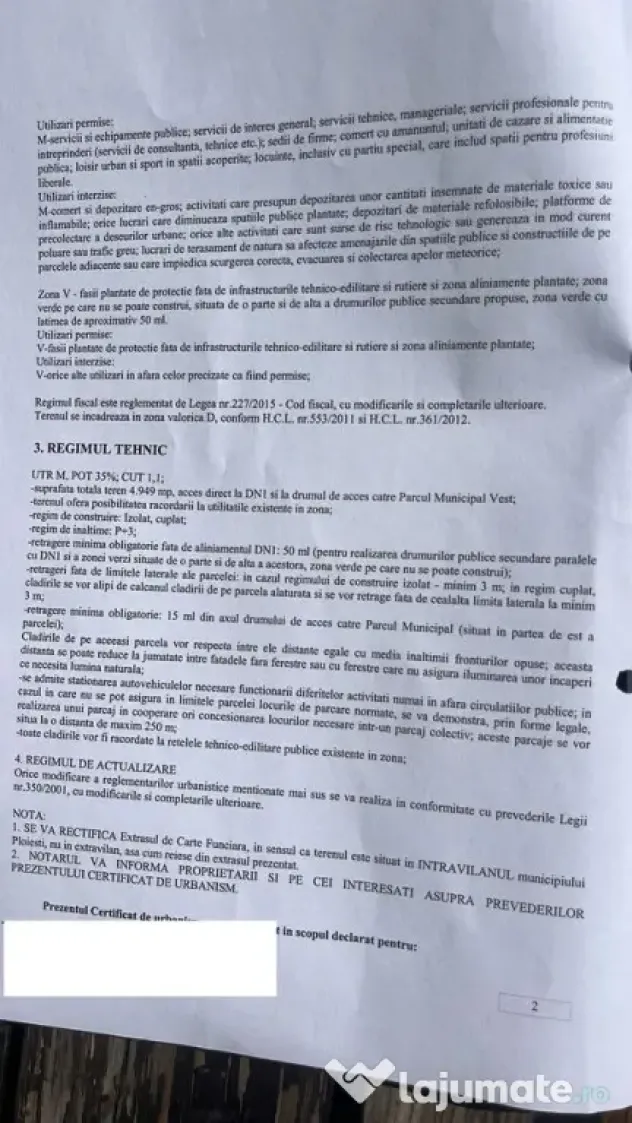 PARC VEST - Centura -ter. intravilan , 4949mp - 150000 euro