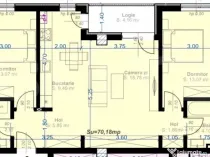 Apartament 3 camere, 70 mp utili, zona Aradului