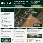 Teren intravilan 5400 mp, deschidere 22 ml, in Baicoi