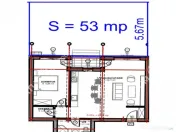 Apartament la cheie 2 camere cu debara balcon gradina zona D 