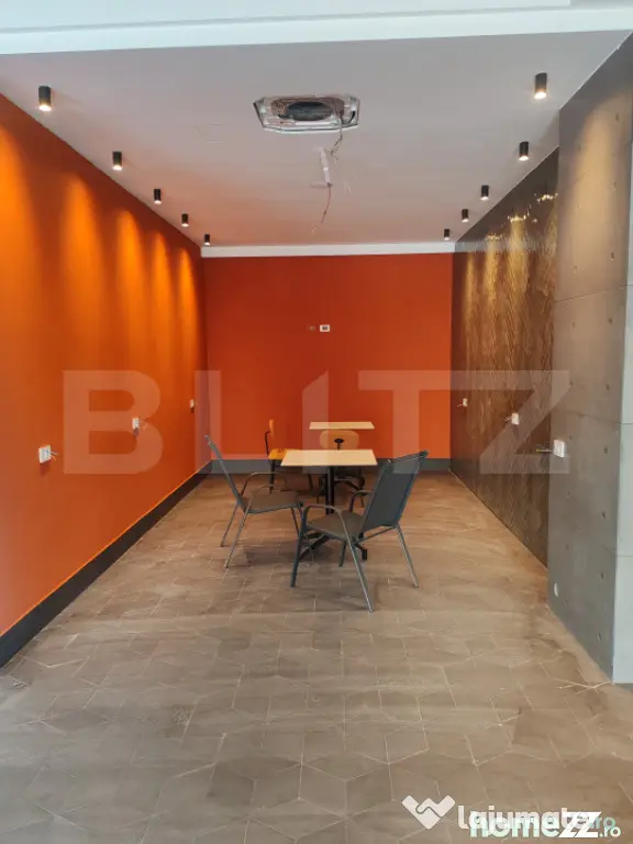 Spatiu comercial cafenea, 3 incaperi, 110 mp, zona Centrala