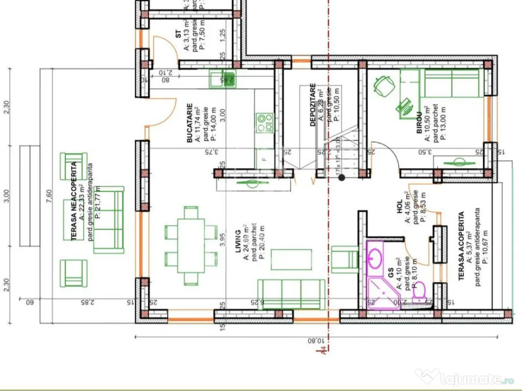 Jumatate de duplex cu 5 camere de vanzare, despartit, Dumbravita - Dumbravita (Timis)