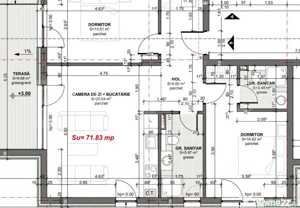 COMISION 0 | APARTAMENT 3 CAMERE | ZONA COJOCNEI