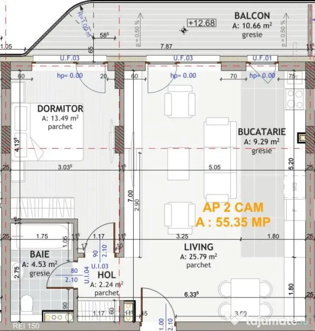 Apartament de 2 camere, finisat, ultracentral!!!
