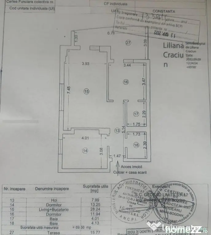 Faleza Nord apartament cu 3 camere, vedere la mare. - Constanta (Constanta)