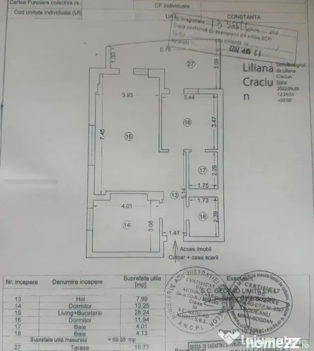Faleza Nord apartament cu 3 camere, vedere la mare. - Constanta (Constanta)