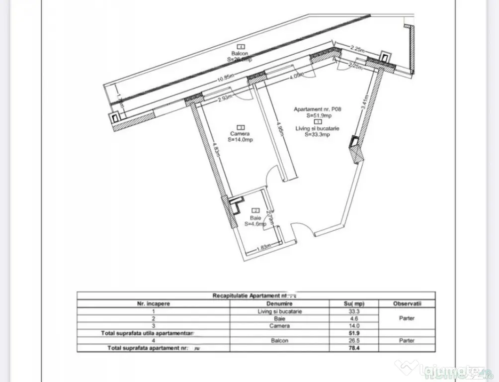 Comision 0 % - Apartament de vanzare, cu 2 camere, 51,9,mp - Cluj-Napoca (Cluj)