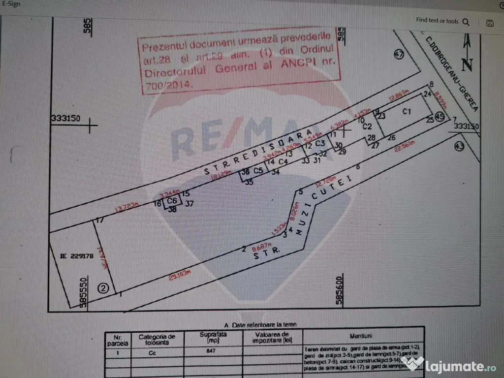 Teren 847 mp Baneasa Dobrogeanu Gherea deschidere trei la...