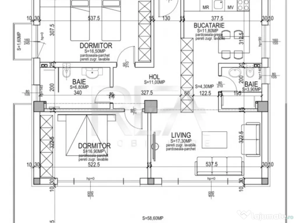 UP Boutique - Pipera Voluntari - APARTAMENT 3 CAMERE finisaj