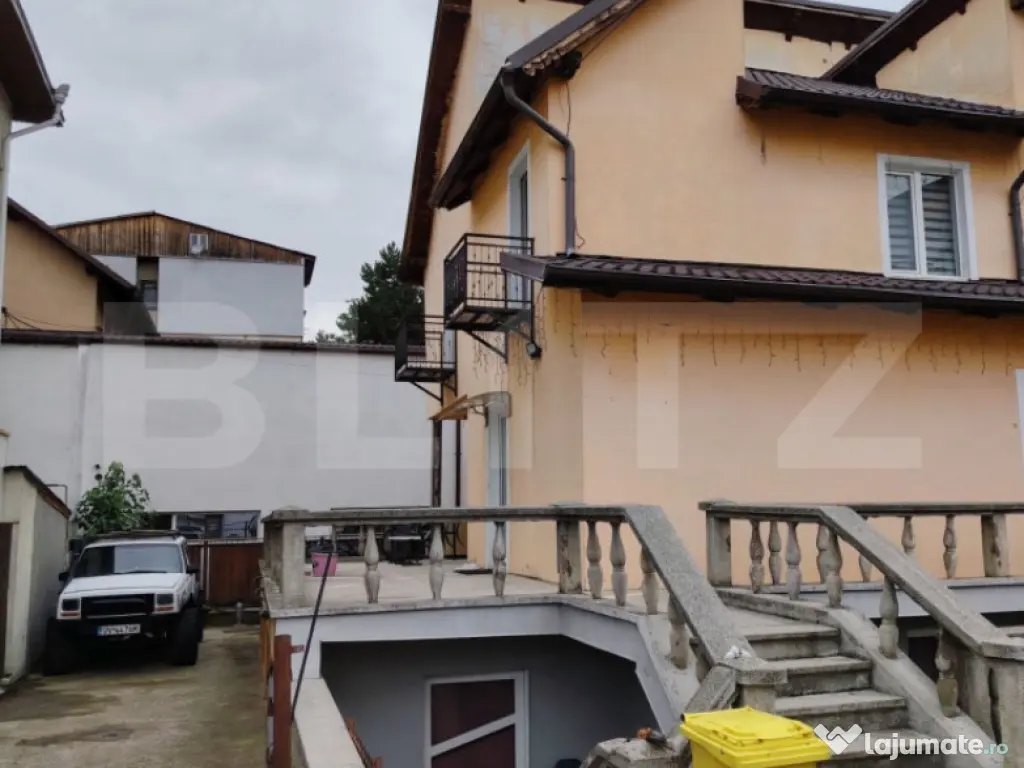 Casa etaj + demisol, 340 mp utili, 350 mp teren, zona Burduj