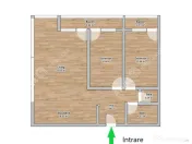 Apartament cu 3 camere 2 bai 2 balcoane zona Doamna Stanca S 