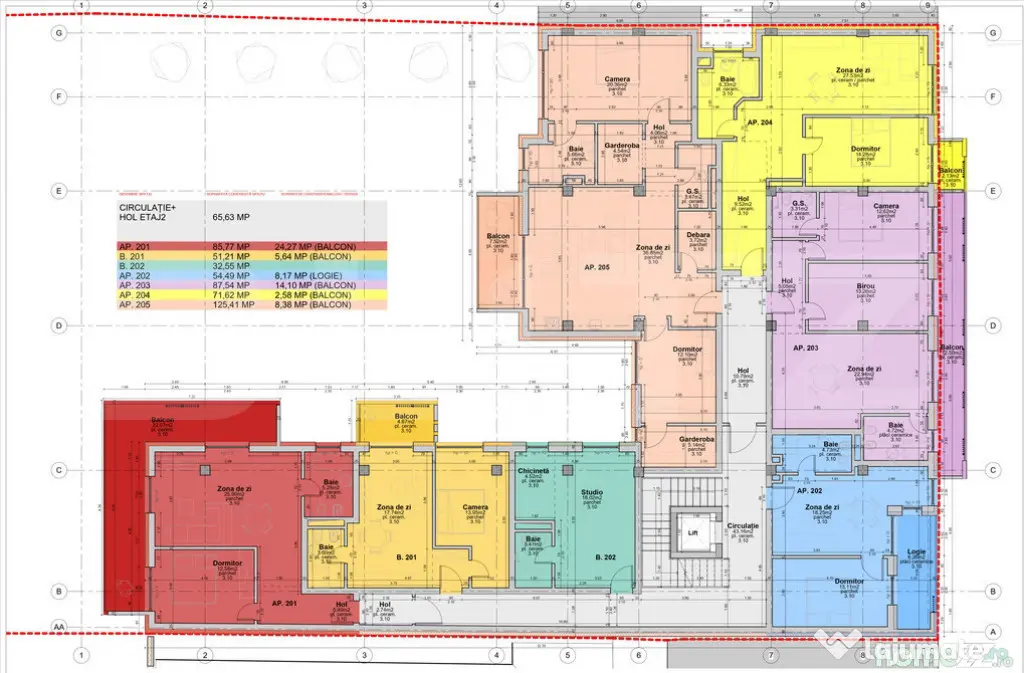 Apartament cu 2 camere, 71.23 mp, etajul 2/3, bloc nou, balc - Oradea (Bihor)