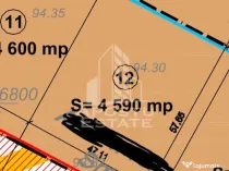 Teren industrial cu suprafața 4590 mp și poziție excelentă