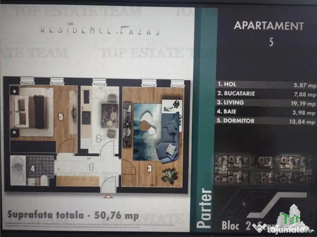 Reducere! Apartament spatios 2 camere, etaje intermediare, b