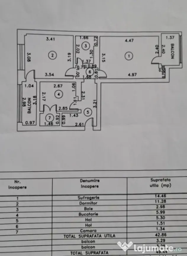Apartament 2 camere confort 1 decomandat, Garii Marna, 2 bal - Braila (Braila)