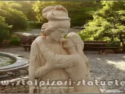Statuetă Romeo și Julieta, galben patinat, model S55. 