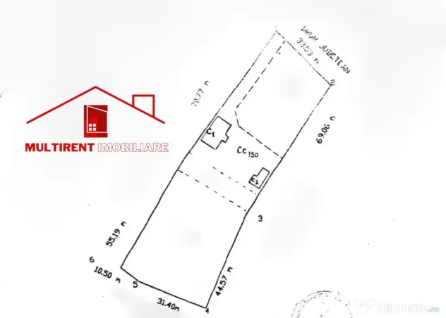 De vanzare teren 4.429 mp cu casa de in Malcoci!