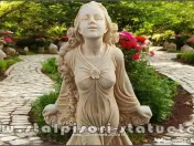 Statuetă zeiţa Flora, galben patinat, model S5. 