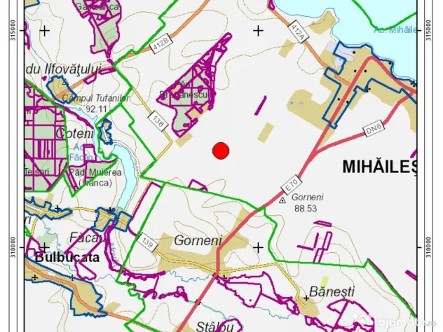 Teren extravilan 83500mp în Mihăilești, Giurgiu