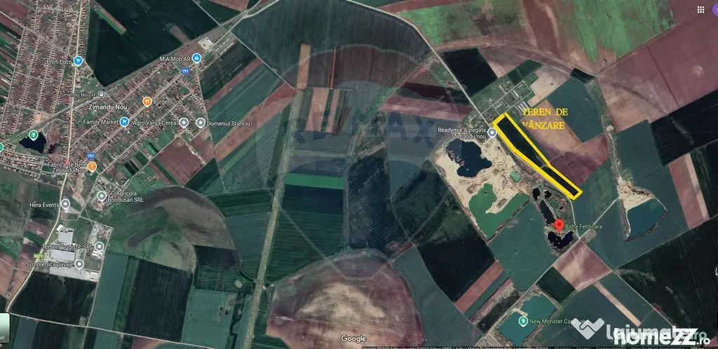 Teren de vânzare 113,931 mp, pretabil balastieră în Zi... - Zimandu Nou (Arad)