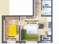 Apartamente de 2 camere, 44,50 mp, modern, zona Ipotesti