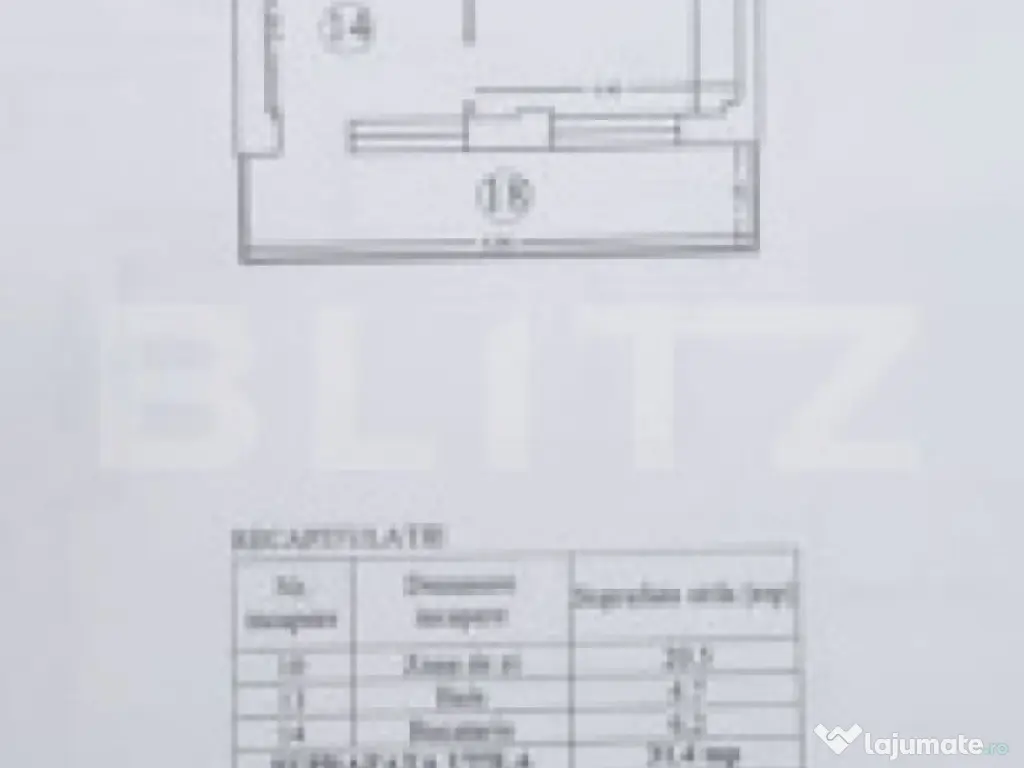 Apartament 1 camera, 40 mp, zona Bucium
