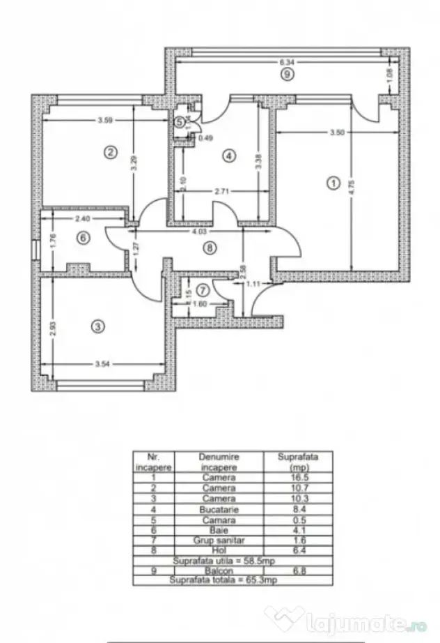 - Apartament 3 camere, confort 1 decomandat, zona Obor.