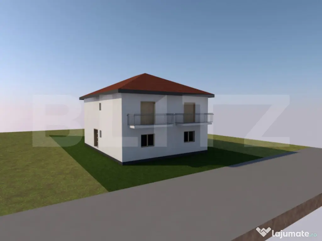 Dupex de vanzare, 120 mp utili, 150 mp de teren, zona Fagulu