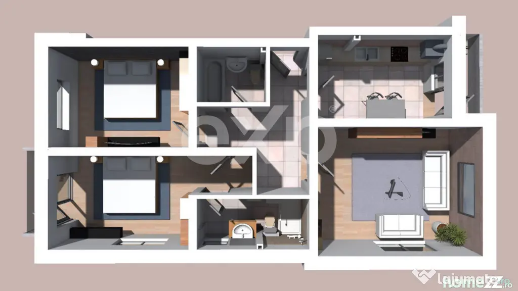 Apartament 3 Camere Trivale | 76 mp Utili | Bloc Nou