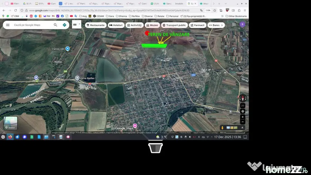 Teren cu potențial de vânzare 46,600mp lângă intravil...
