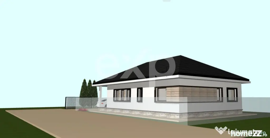 Casă parter 4 camere, la cheie, teren 400 mp, zonă central