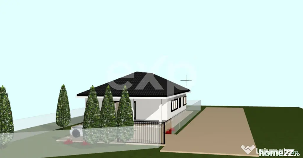 Casă parter 4 camere, la cheie, teren 400 mp, zonă central