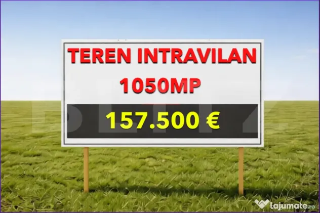 Teren 1050 mp cu 2 fronturi stradale 36/24m, construcție re