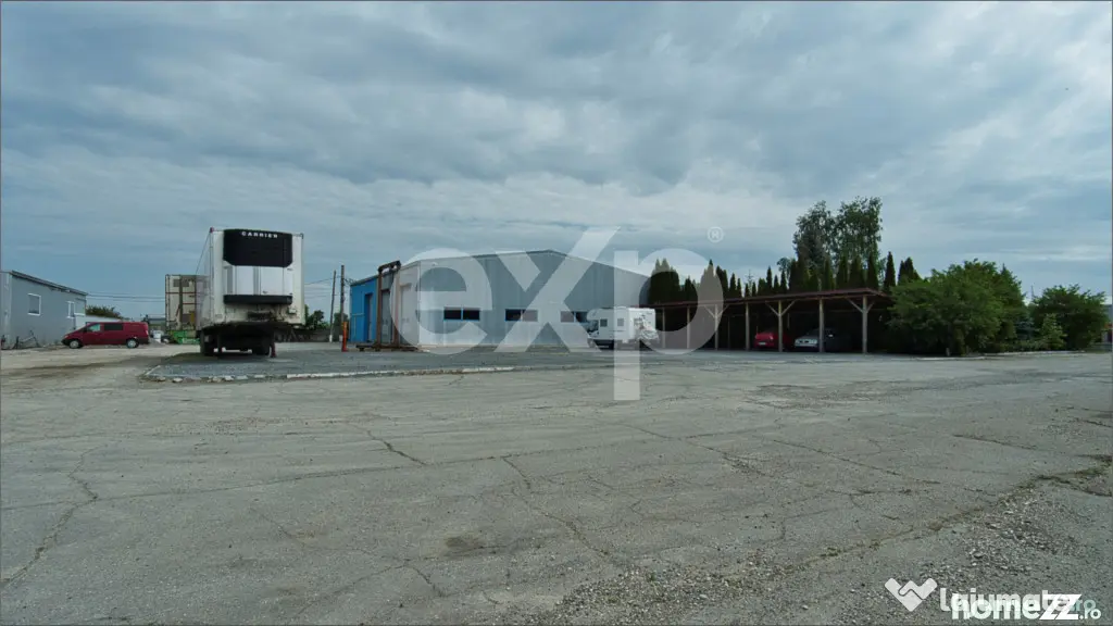 Proprietate industrială cu vizibilitate DN13 – Hală, bir