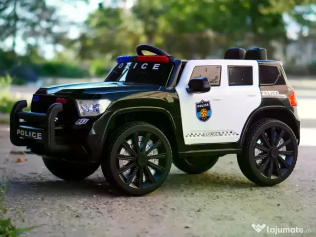 Masinuta electrica de politie, Kinderauto POLICE 911 120W 12V 7Ah Black