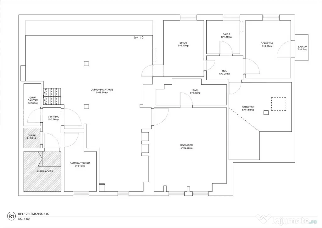 Apartament tip loft | 6 camere 125MP | Floreasca | Boxa |