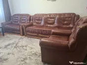 Donez Set Canapea piele ecologică 