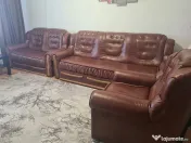 Donez Set Canapea piele ecologică 