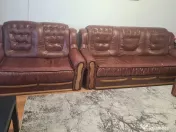 Donez Set Canapea piele ecologică 