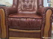 Donez Set Canapea piele ecologică 