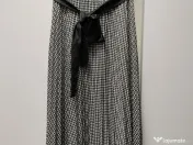 Fusta alb-negru, cu cordon 