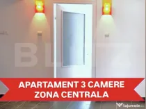 Apartament 3 dormitoare + balcon, 68 mp, zona Centrala