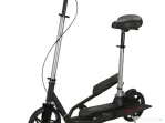 Trotineta Kinderauto Pegasus, cu pedale si scaun, reglabila, pliabila Black